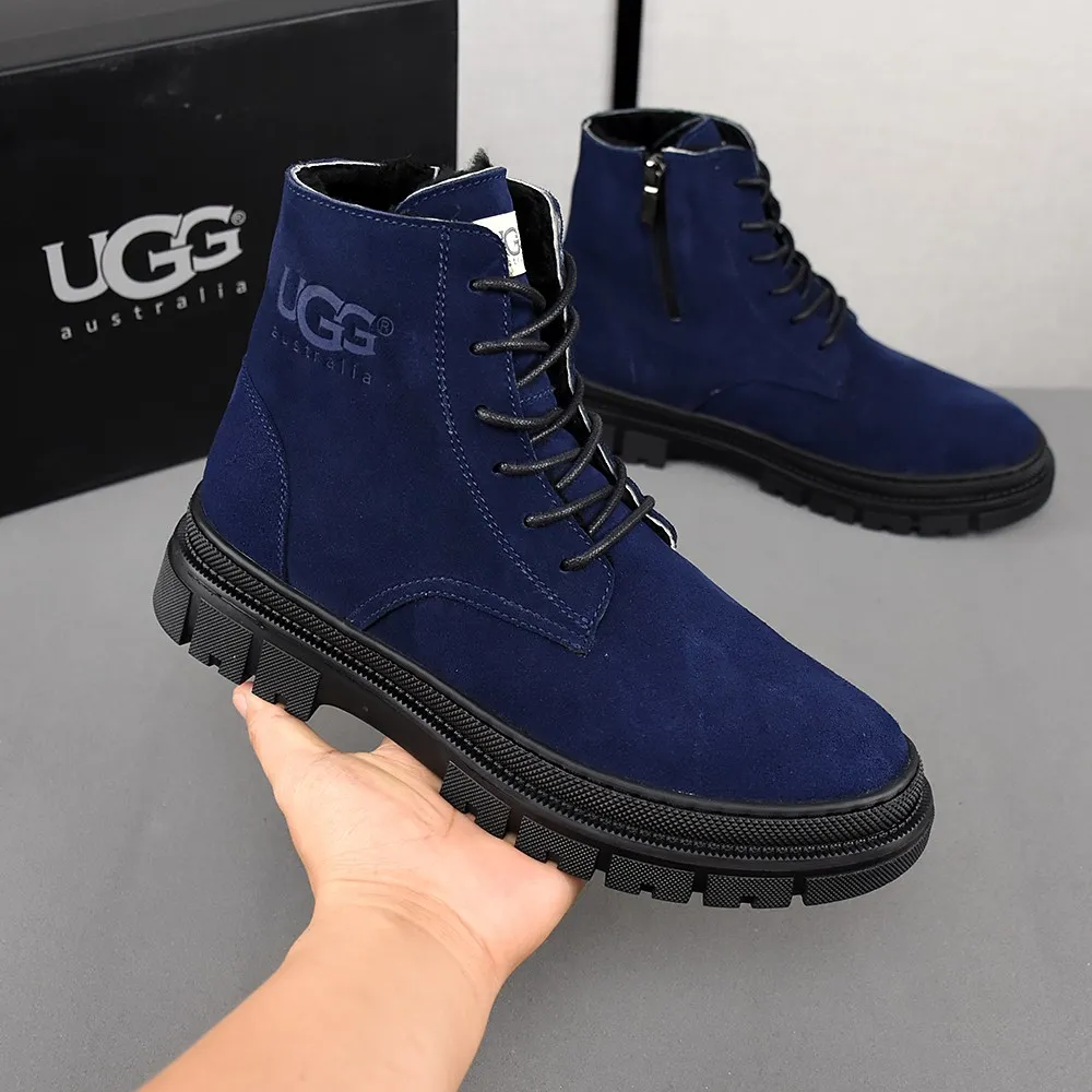 PP520🛜🛜🛜【ugg】The upper is made of waterproof nubuck, real wool lining, and non-slip rubber sole. Warm and comfortable, a must-have in winter! Men's size 38-44 (custom-made size 45 is non-refundable).